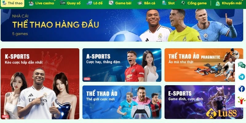 Cá cược thể thao hấp dẫn cùng trang Lu88